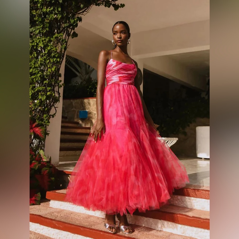 Hutch Toni Ruched Satin & Tulle Gown - Picture 5 of 6